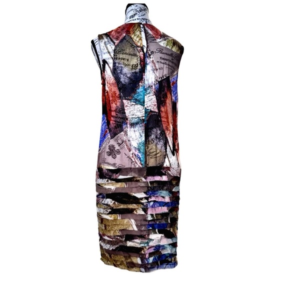 Ali Ro Women’s Sleeveless Midi Sheath Dress. Red, Orange, Blue, Green. Size 2 - Picture 6 of 11